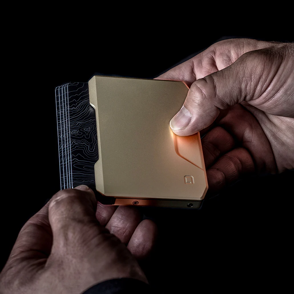 SK1 Special Edition Champagne Gold Slide Kick Wallet - Image 13