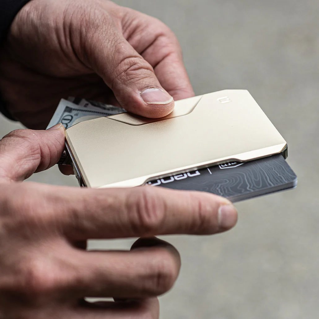 SK1 Special Edition Champagne Gold Slide Kick Wallet - Image 9